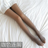 The Internet sensation of fake fleshless leggings flight attendant grey translucent skin one piece pants and fleece socks bare legs women Spring and autumn slim wear