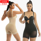 Women's Corset Bodyshaper High Compression Garment Abdomen Control Double Bodysuit Waist Trainer Open Bust Shapewear Fajas - Shapers - AliExpress