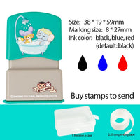 Children&#39;s Name Seal Custom Student&#39;s Name Stamp  Kindergarten Clothes Waterproof Name Sticker Will Not be Washed Off  Christmas