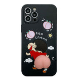 3D BANDAI Crayon Shin-chan Cute Anime Case for iPhone