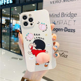 3D BANDAI Crayon Shin-chan Cute Anime Case for iPhone