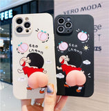 3D BANDAI Crayon Shin-chan Cute Anime Case for iPhone