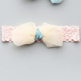 New Hair Accessories Girls Turban Headwear Baby Headband Bow Pearl Lace Hair Band Headband White Solid Lovely Band