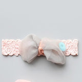 New Hair Accessories Girls Turban Headwear Baby Headband Bow Pearl Lace Hair Band Headband White Solid Lovely Band