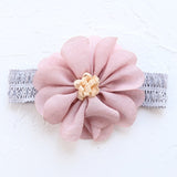 New Hair Accessories Girls Turban Headwear Baby Headband Bow Pearl Lace Hair Band Headband White Solid Lovely Band