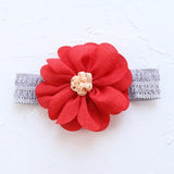 New Hair Accessories Girls Turban Headwear Baby Headband Bow Pearl Lace Hair Band Headband White Solid Lovely Band