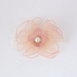New Hair Accessories Girls Turban Headwear Baby Headband Bow Pearl Lace Hair Band Headband White Solid Lovely Band